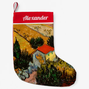 Petite Chaussette De Noël Vincent van Gogh - Paysage, Maison et Laboureur