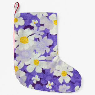 Petite Chaussette De Noël Vintage coloré : Motif Fleur sans couture