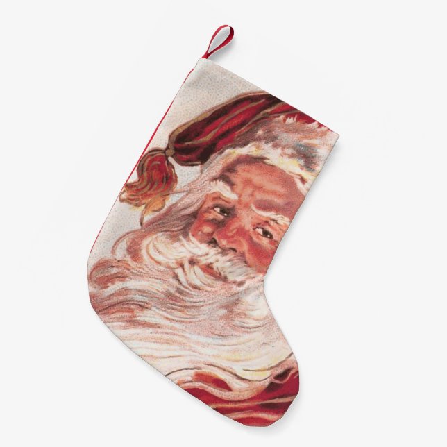 Petite Chaussette De Noël Vintage Noël Père Noël (Devant (Accrochage))