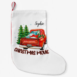 Petite Chaussette De Noël Vintage Red Truck Christmas Movie