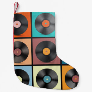 Petite Chaussette De Noël Vinyl Records. Disques LP rétro Définir vintage Il