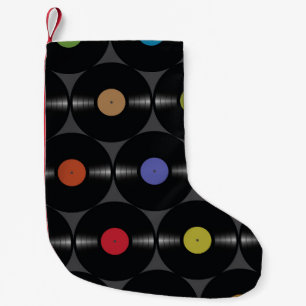 Petite Chaussette De Noël Vinyle géométrique : Arrière - plan simple sans fi