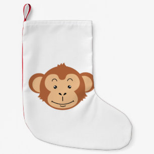 Petite Chaussette De Noël Visage de singe