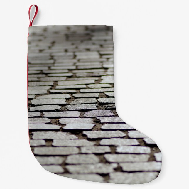 Petite Chaussette De Noël Voie pavée pavée (Devant)