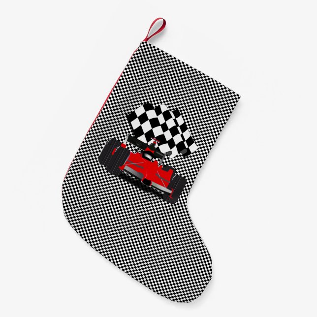 Petite Chaussette De Noël Voiture Red Race (Devant (Accrochage))