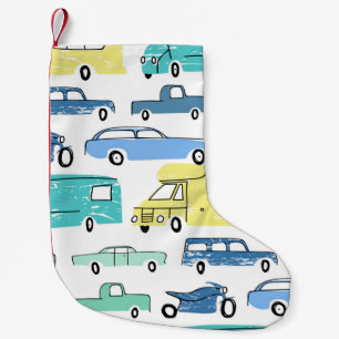 Petite Chaussette De Noël Voitures de ville et le dessin animé de transport