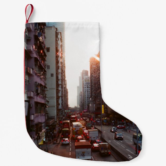 PETITE CHAUSSETTE DE NOËL VOITURES SUR ROUTE (Devant)