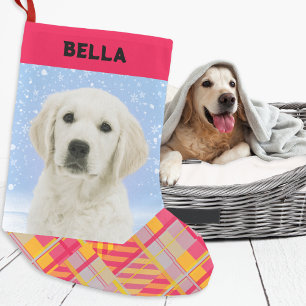 Petite Chaussette De Noël Votre Chien Photo Personnalisée Nom De L'Animateur