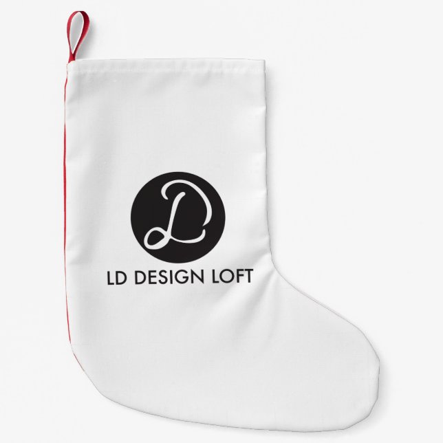 Petite Chaussette De Noël Votre logo ici logo de l'entreprise Noël (Devant)