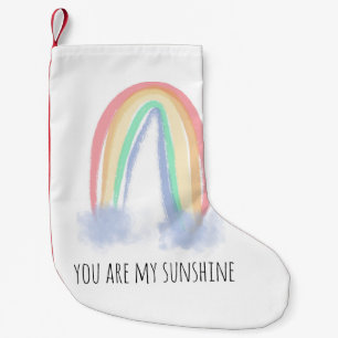 Petite Chaussette De Noël Vous êtes mon eau de soleil aquarelle arc-en-ciel