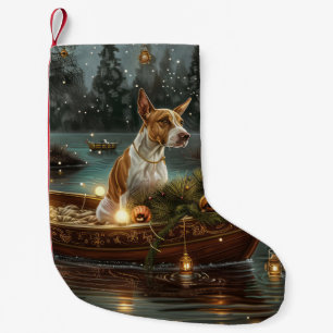 Petite Chaussette De Noël Voyage de fête de Noël de Bull Terrier