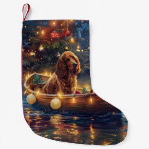 Petite Chaussette De Noël Voyage de fête de Noël de Cocker Spaniel