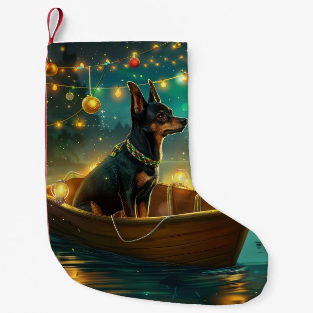 Petite Chaussette De Noël Voyage de Noël de la Kelpie australienne (Devant)