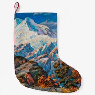 Petite Chaussette De Noël Vue d'automne sur la montagne à deux têtes Elbrus.