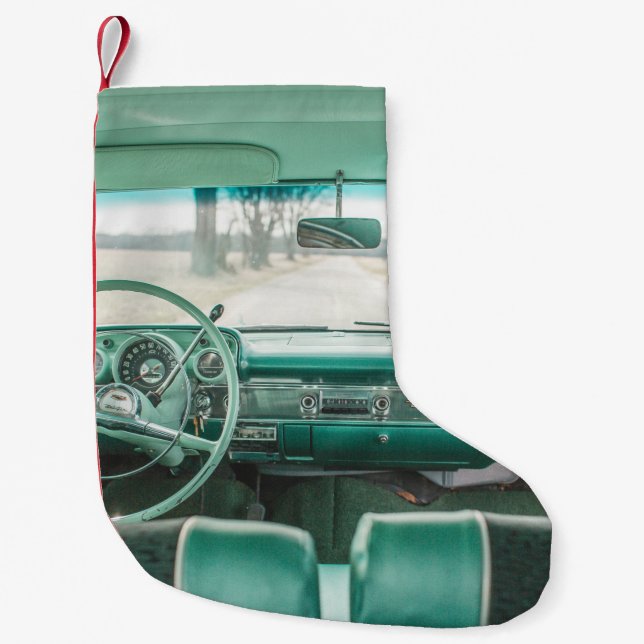 PETITE CHAUSSETTE DE NOËL VUE INTÉRIEURE DU VÉHICULE SUR LA ROUTE (Devant)