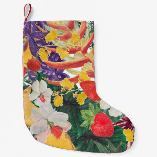 Petite Chaussette De Noël WAtercolor seamless tropical pattern with exotic f