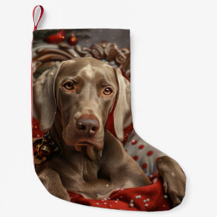 Petite Chaussette De Noël Weimaraner Chien Festif de Noël