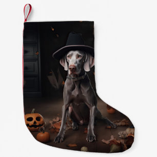 Petite Chaussette De Noël Weimaraner Citrouilles Halloween effrayant