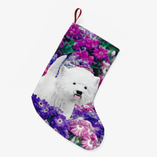 Petite Chaussette De Noël West Highland White Terrier Peinture Chien Art