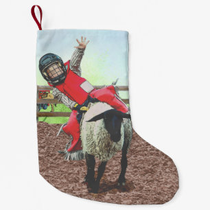 Petite Chaussette De Noël Western Rodeo Cowboy Cowgirl Mutton Buston
