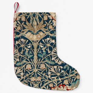 Petite Chaussette De Noël William Morris Antique Floral de Chèvrefeuille