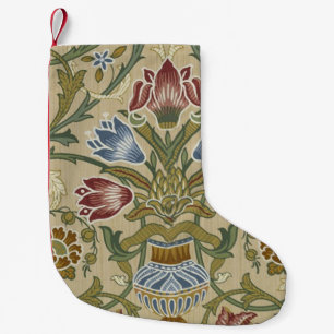 Petite Chaussette De Noël William Morris Brocade Motif de fond d'écran flora