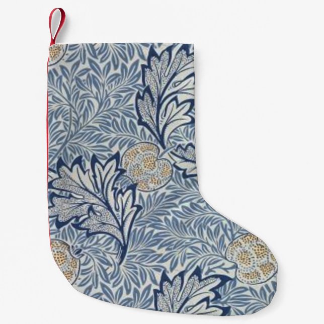 Petite Chaussette De Noël William Morris Flower Floral Design (Devant)