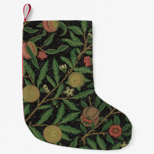 Petite Chaussette De Noël William Morris grenade classique fruits