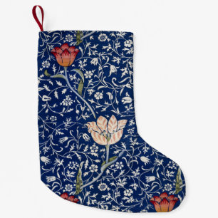 Petite Chaussette De Noël William Morris Medway Bleu Floral
