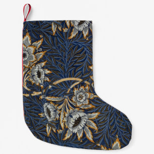 Petite Chaussette De Noël William Morris Tulip Willow Blue Motif