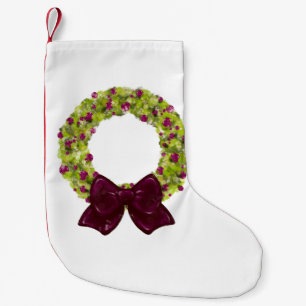 Petite Chaussette De Noël Wreath scintillante - Options de couleurs multiple