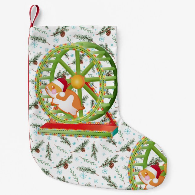 Petite Chaussette De Noël xmas santa claus hamster (Devant)