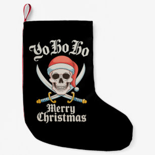 Petite Chaussette De Noël Yo Ho Joyeux Noël Pirate Noël Fête du crâne