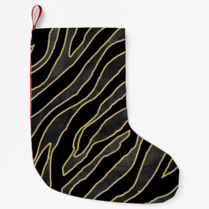 Petite Chaussette De Noël Zebra Stripes : Abstrait Monochrome Sans Seamless.