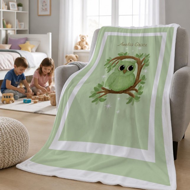 Petite chouette douce grande couverture Sherpa (Créateur téléchargé)