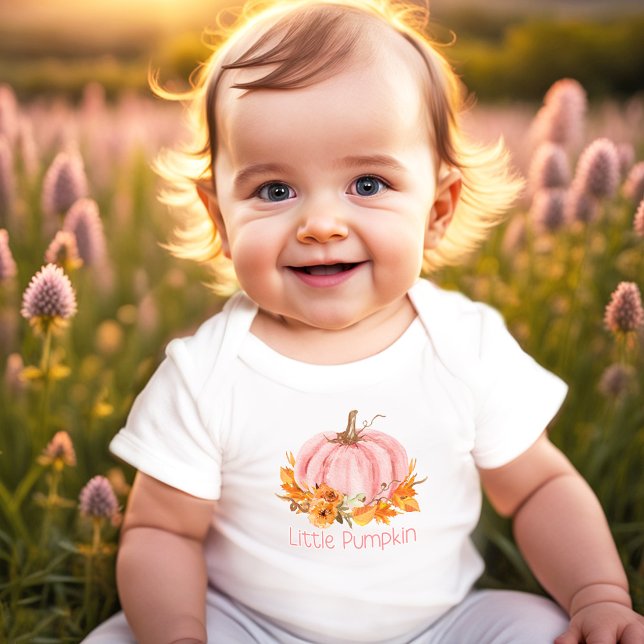 Petite Citrouille Body Bébé Fille (Little Pumpkin Fall Baby Bodysuit Baby Girl)