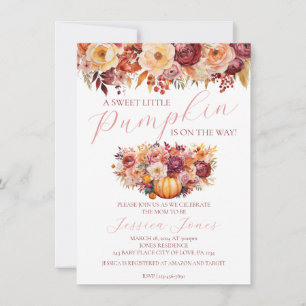 Petite Citrouille douce Invitation Baby shower d'a