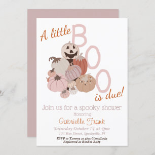 Petite Citrouille fille Baby shower Invitation