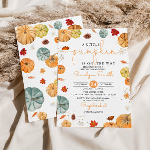 Petite Citrouille Invitation Baby shower d'automne