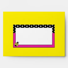 Petite Coccinelle Fête - Enveloppe Lignée de Fleur