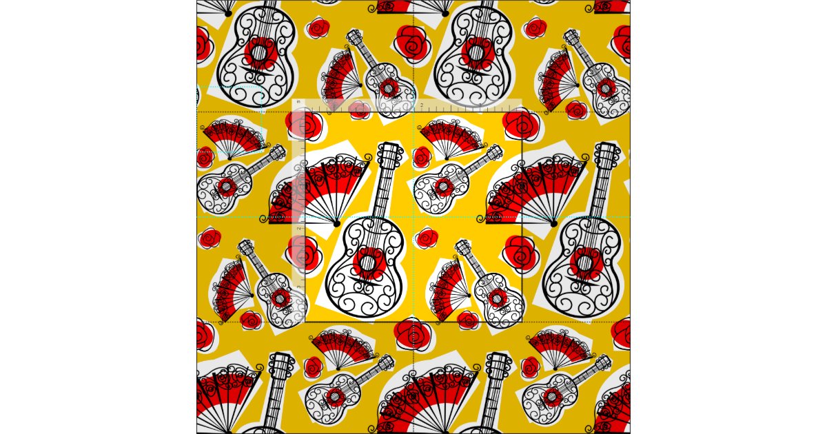 Petite copie tissu espagnol de souvenirs de grand Zazzle.fr