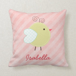 Petite coussin nommé personnalisé par birdie