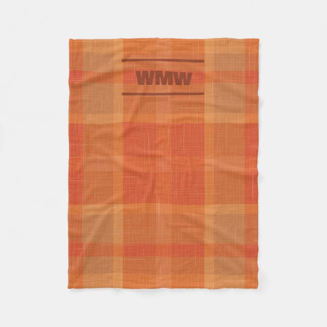 Petite couverture en polaire avec monogramme (Devant)
