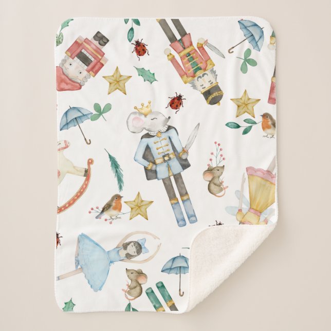 petite couverture sherpa - cadeau idéal pour nouve (Devant)