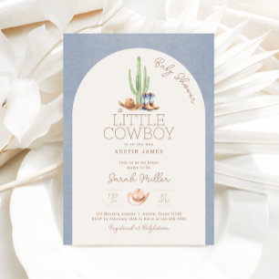 Petite cowboy sur le chemin Baby shower Invitation