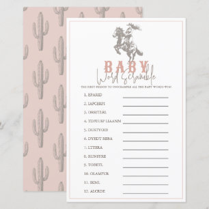 Petite Cowgirl Rose Western Mélange de Mots pour B