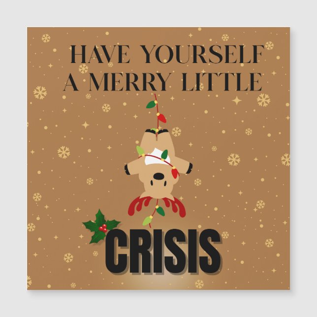 Petite Crise Joyeuse – Carte de Noël Drôle (Devant)