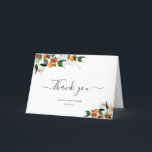 petite cuite agrumes oranges carte de remerciement<br><div class="desc">carte de remerciements baby shower avec joli script et oranges d'agrumes. Le texte et les couleurs peuvent être personnalisés.</div>