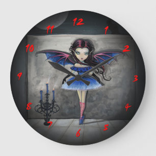 Petite Danseuse Horloge d'Art Gothique Vampire