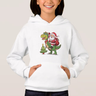 "Petite Demoiselle de Noël Sweat à capuche dinosau